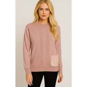 METAMORFOSI Italian Cashmere and Mink Sweater Blush Pink Size 4 (It. 40) luxury